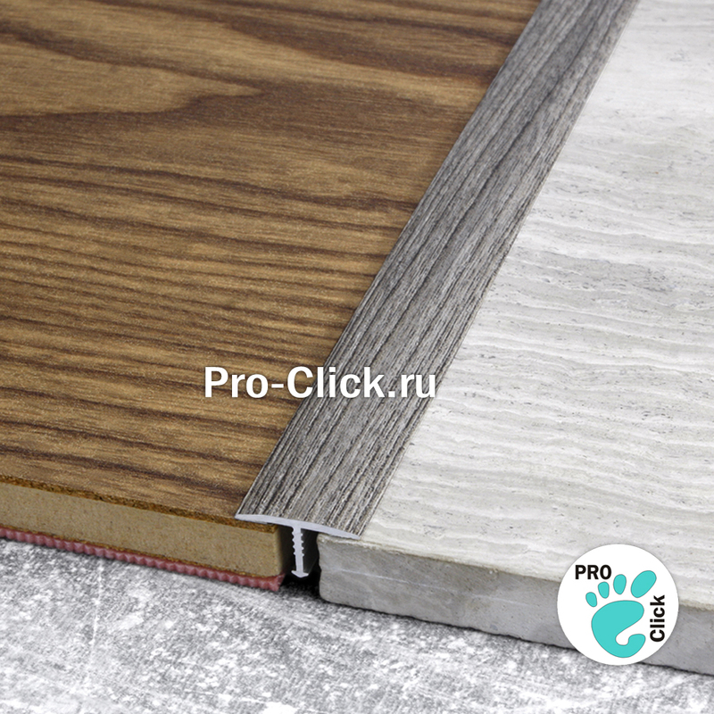 Порожек для пола Т - образный, Дуб пепельный, ширина 26 мм.